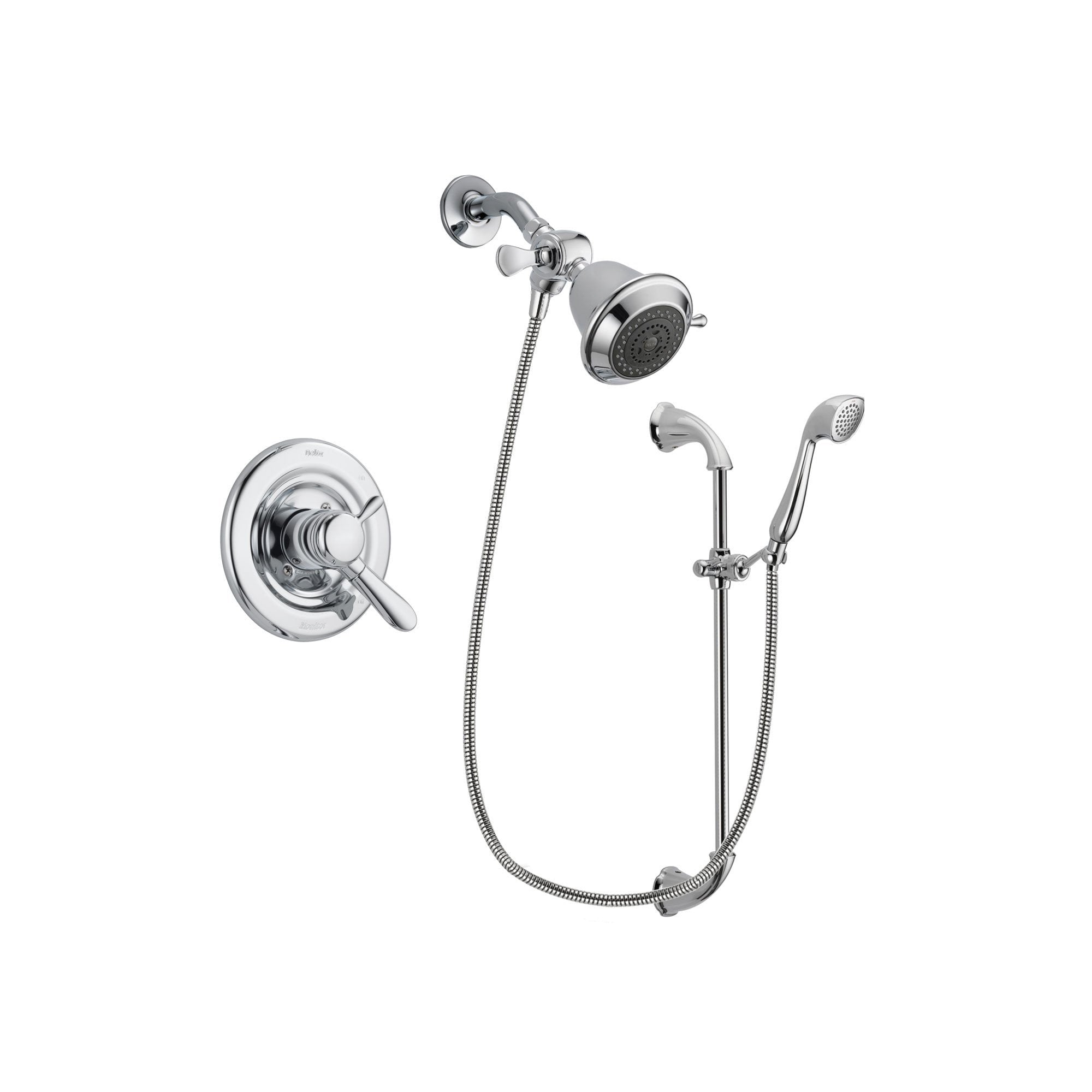 Delta Lahara Chrome Shower Faucet System w/ Shower Head and Hand Shower DSP0854V