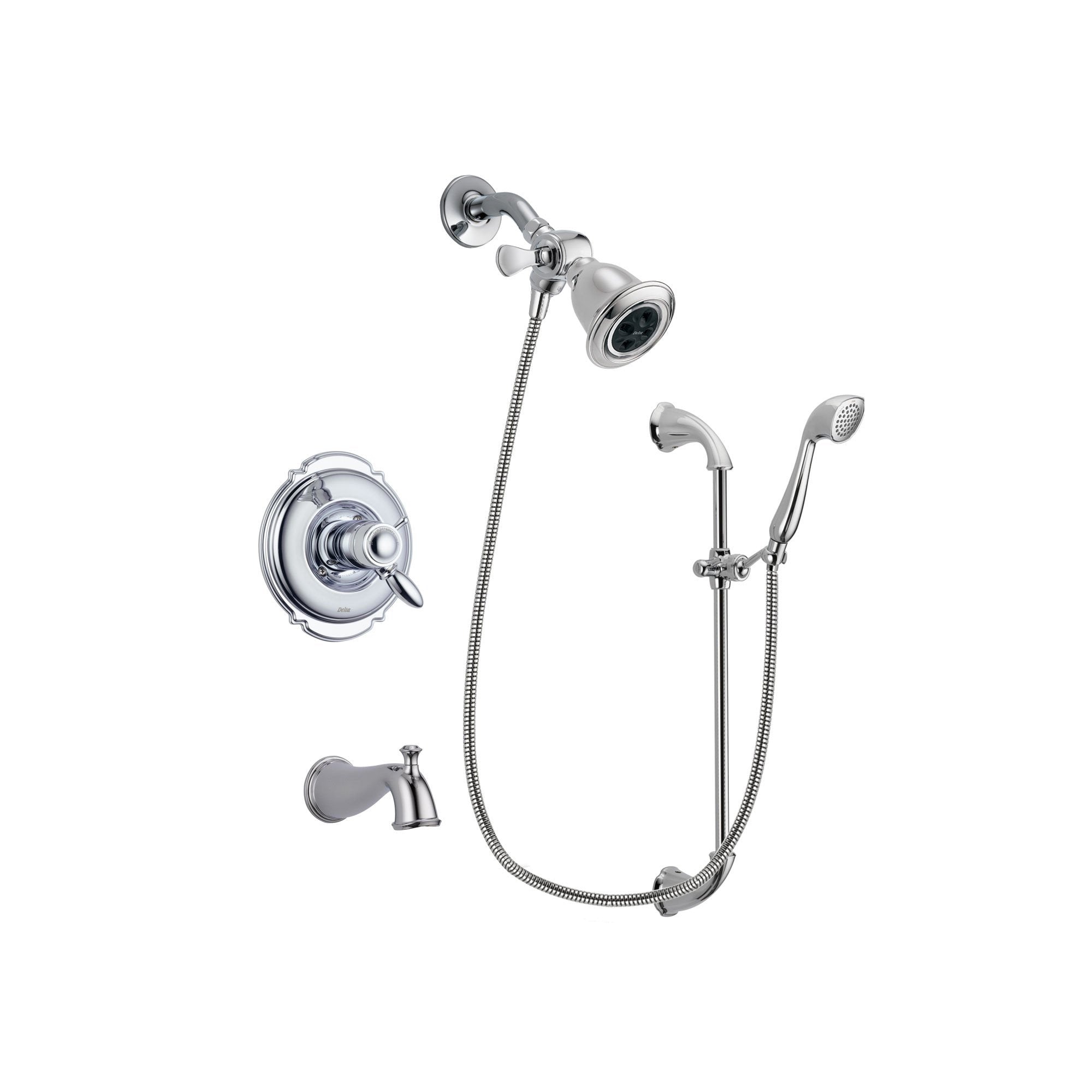 Delta Victorian Chrome Tub and Shower Faucet System with Hand Shower DSP0869V