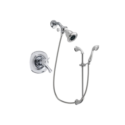 Delta Addison Chrome Finish Thermostatic Shower Faucet System Package with Water Efficient Showerhead and Handheld Shower with Slide Bar Includes Rough-in Valve DSP0874V