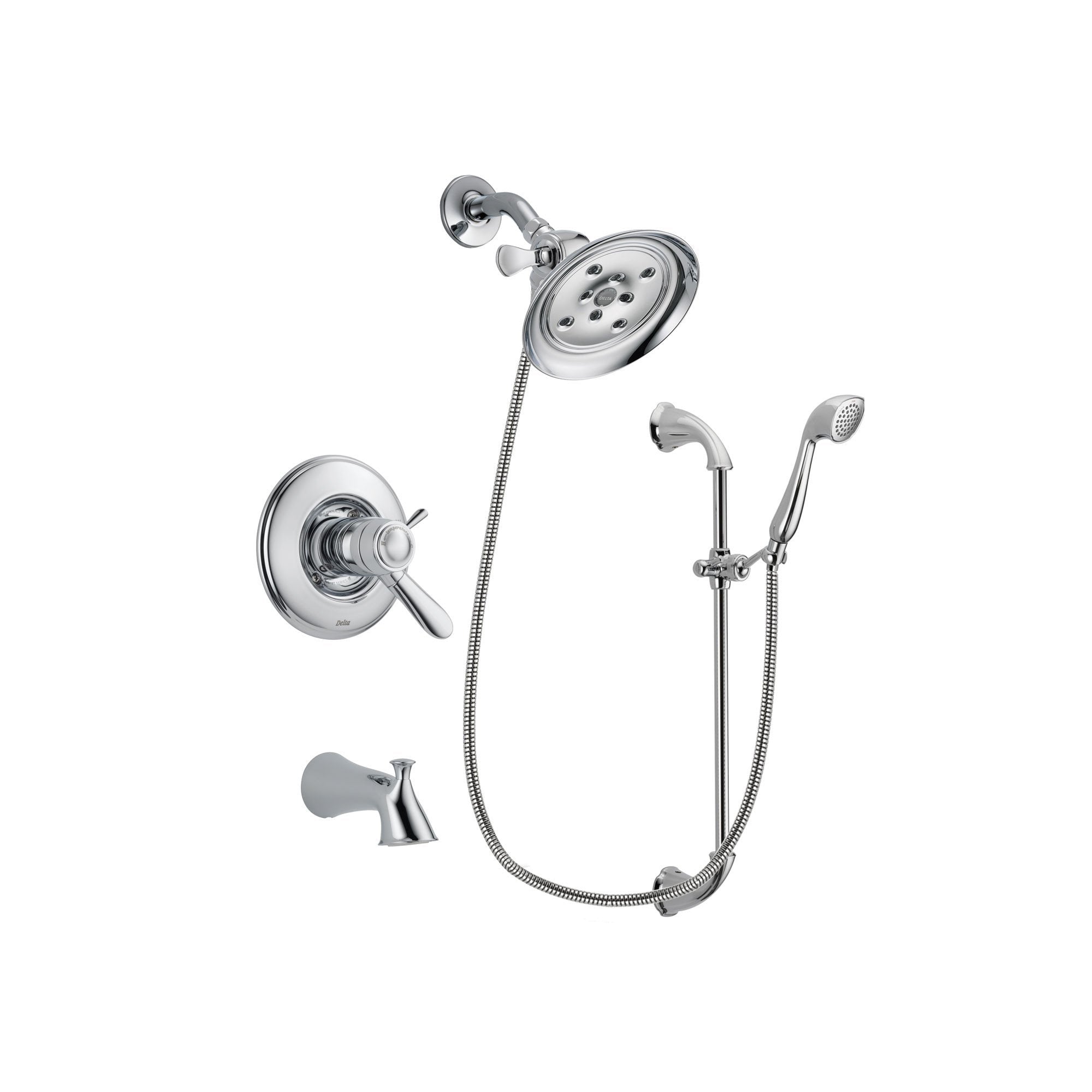 Delta Lahara Chrome Tub and Shower Faucet System with Hand Shower DSP0901V