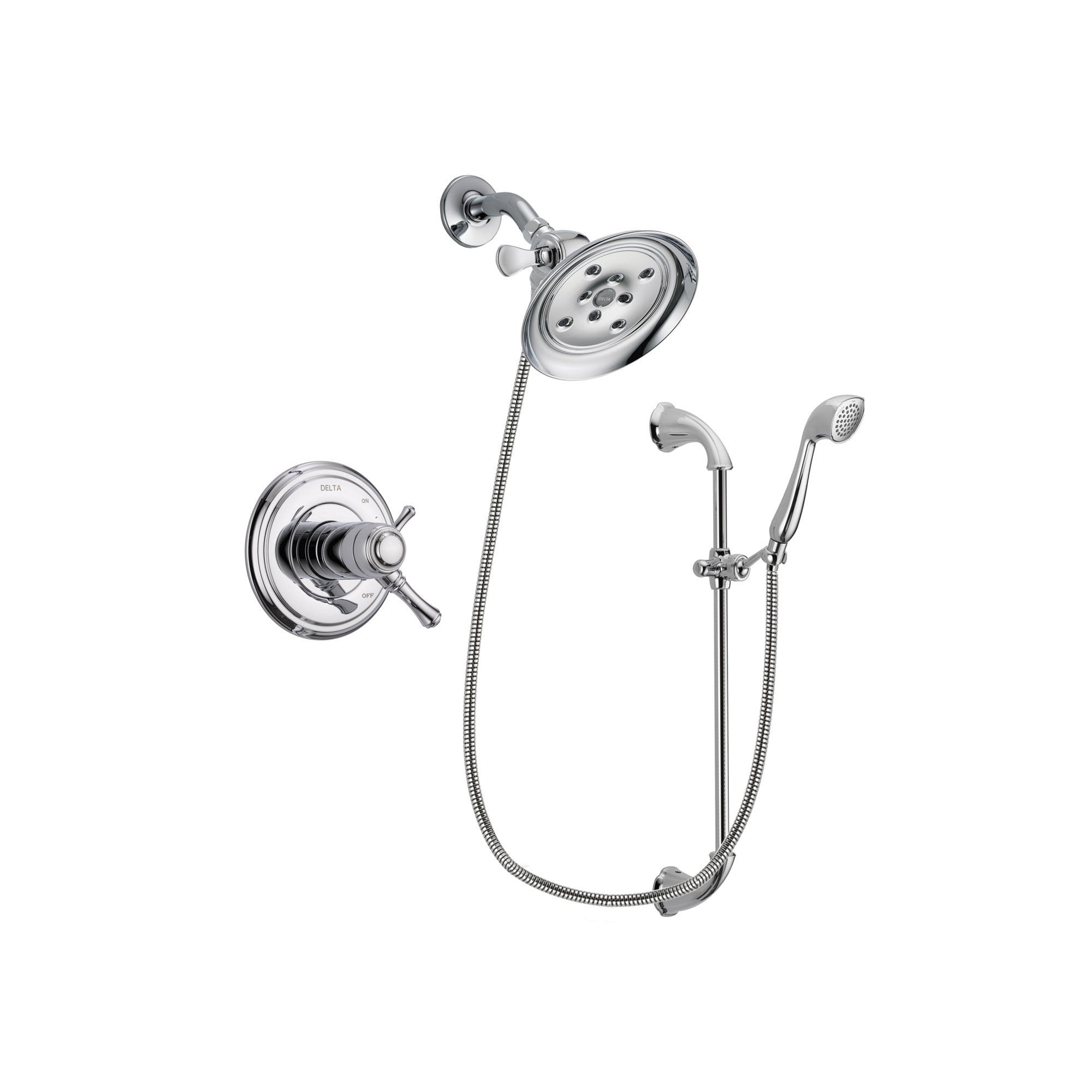 Delta Cassidy Chrome Shower Faucet System w/ Showerhead and Hand Shower DSP0910V