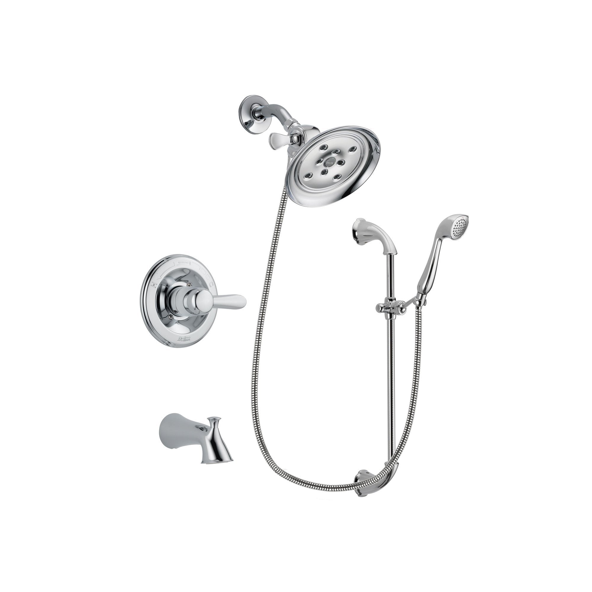 Delta Lahara Chrome Tub and Shower Faucet System with Hand Shower DSP0911V