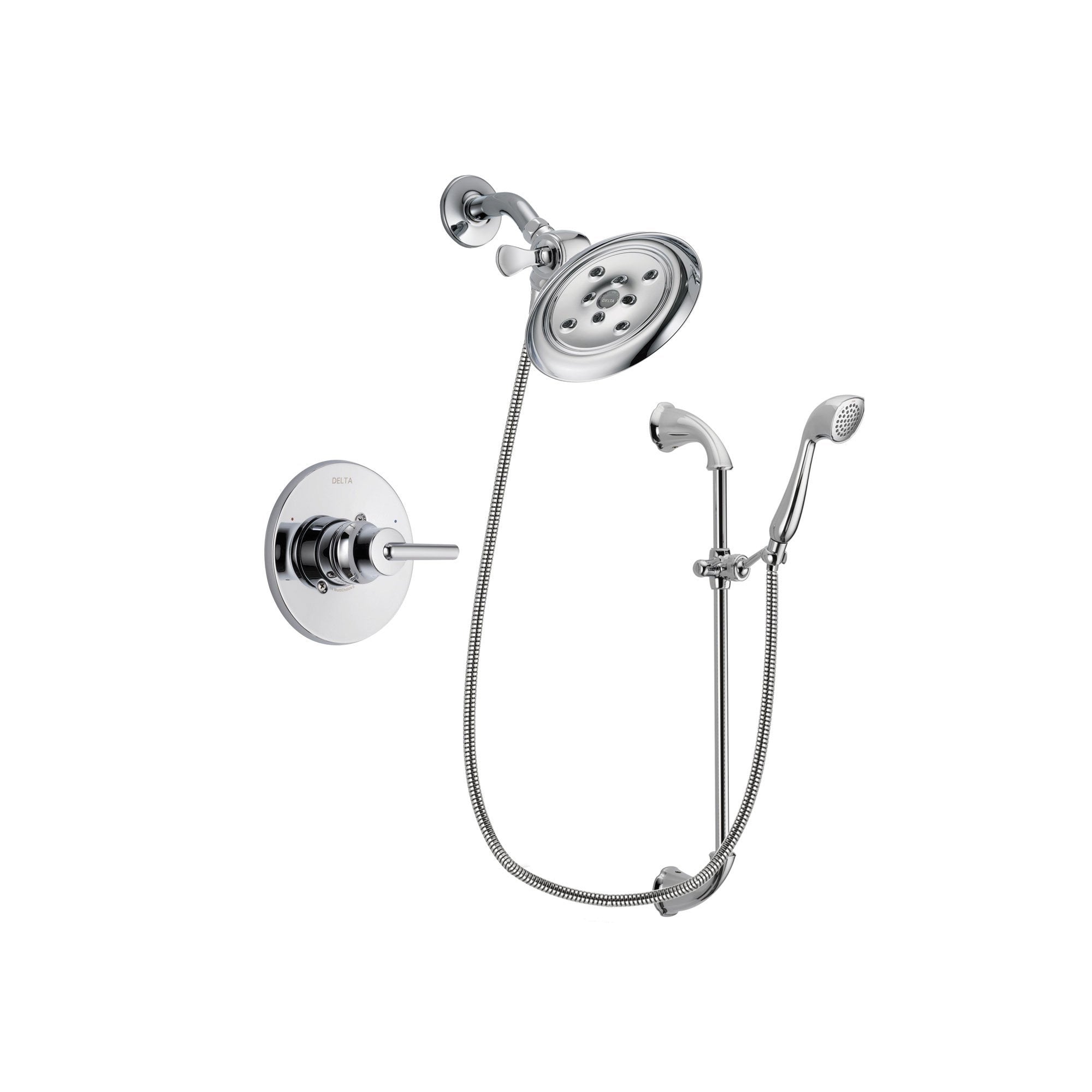 Delta Trinsic Chrome Shower Faucet System w/ Showerhead and Hand Shower DSP0914V