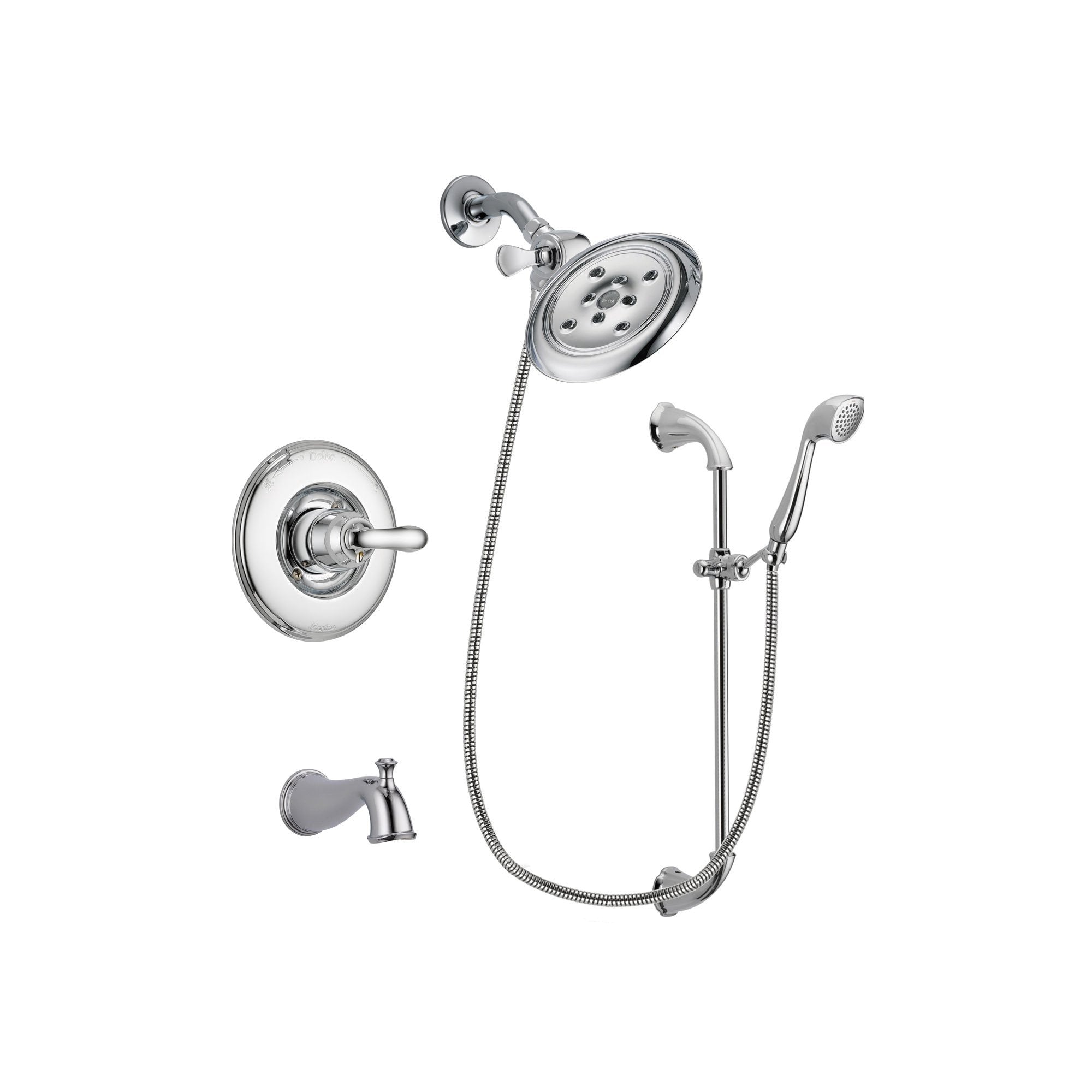 Delta Linden Chrome Tub and Shower Faucet System with Hand Shower DSP0919V