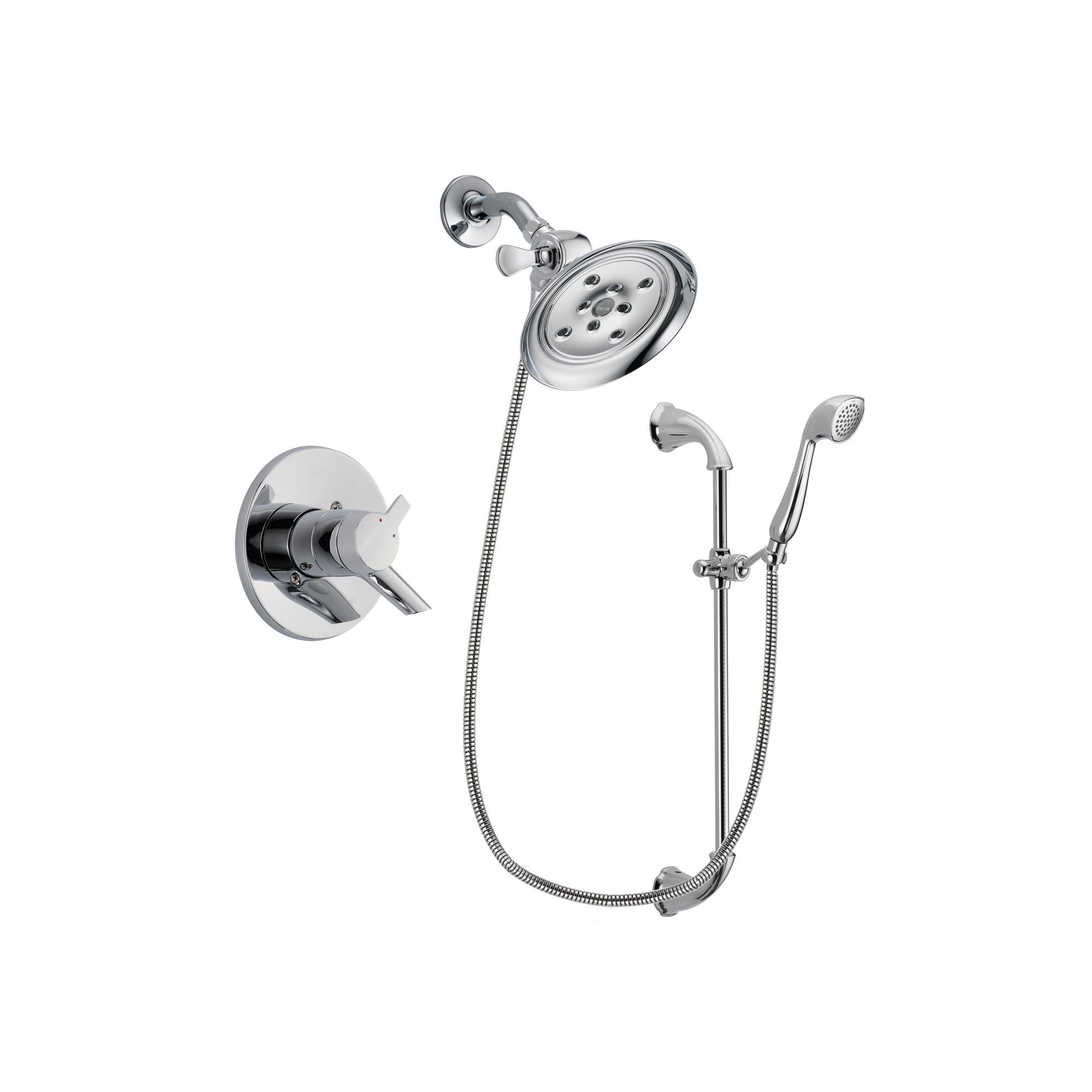 Delta Compel Chrome Shower Faucet System w/ Shower Head and Hand Shower DSP0926V