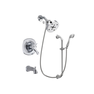 Delta Addison Chrome Finish Thermostatic Tub and Shower Faucet System Package with 5-1/2 inch Shower Head and Handheld Shower with Slide Bar Includes Rough-in Valve and Tub Spout DSP0941V