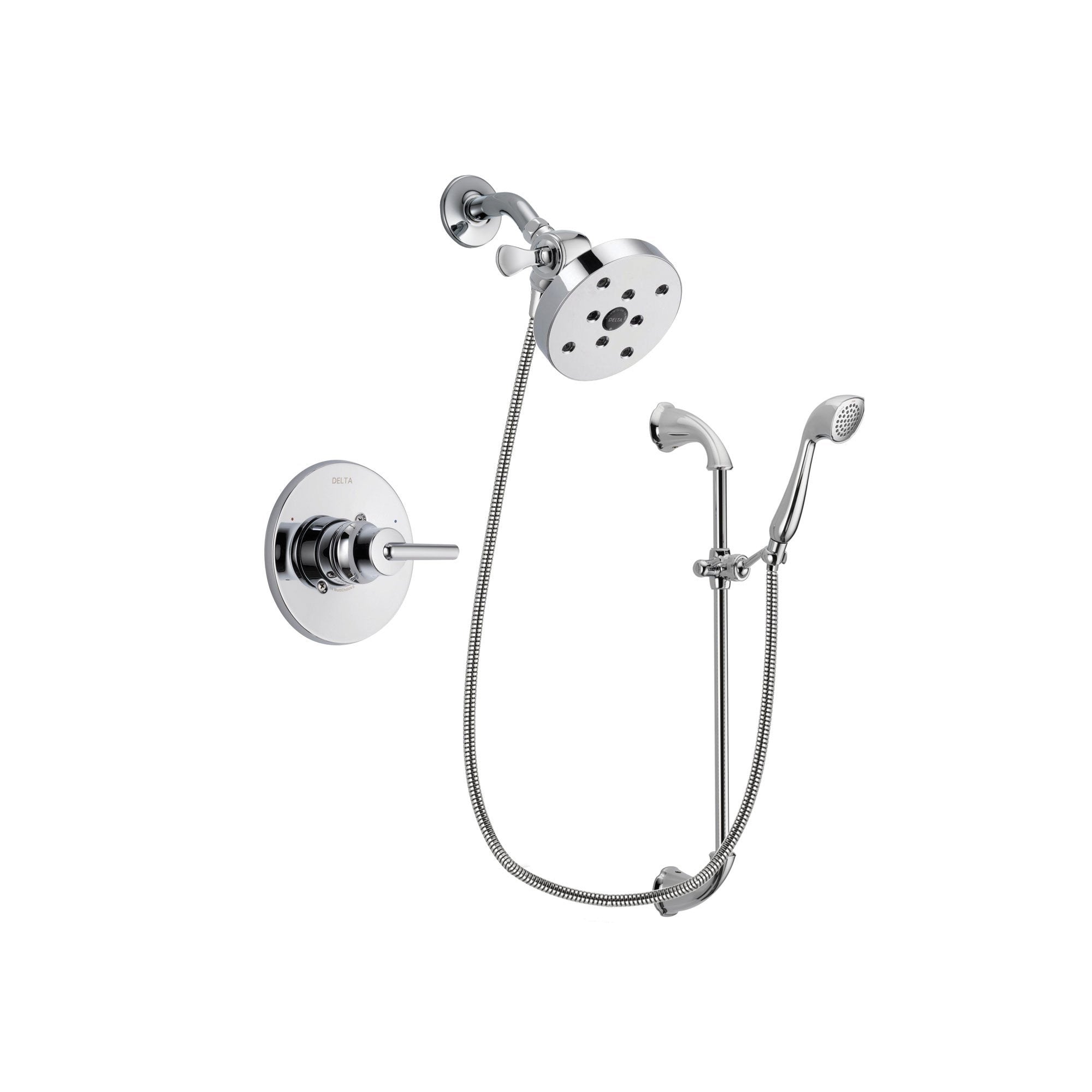 Delta Trinsic Chrome Shower Faucet System w/ Showerhead and Hand Shower DSP0948V