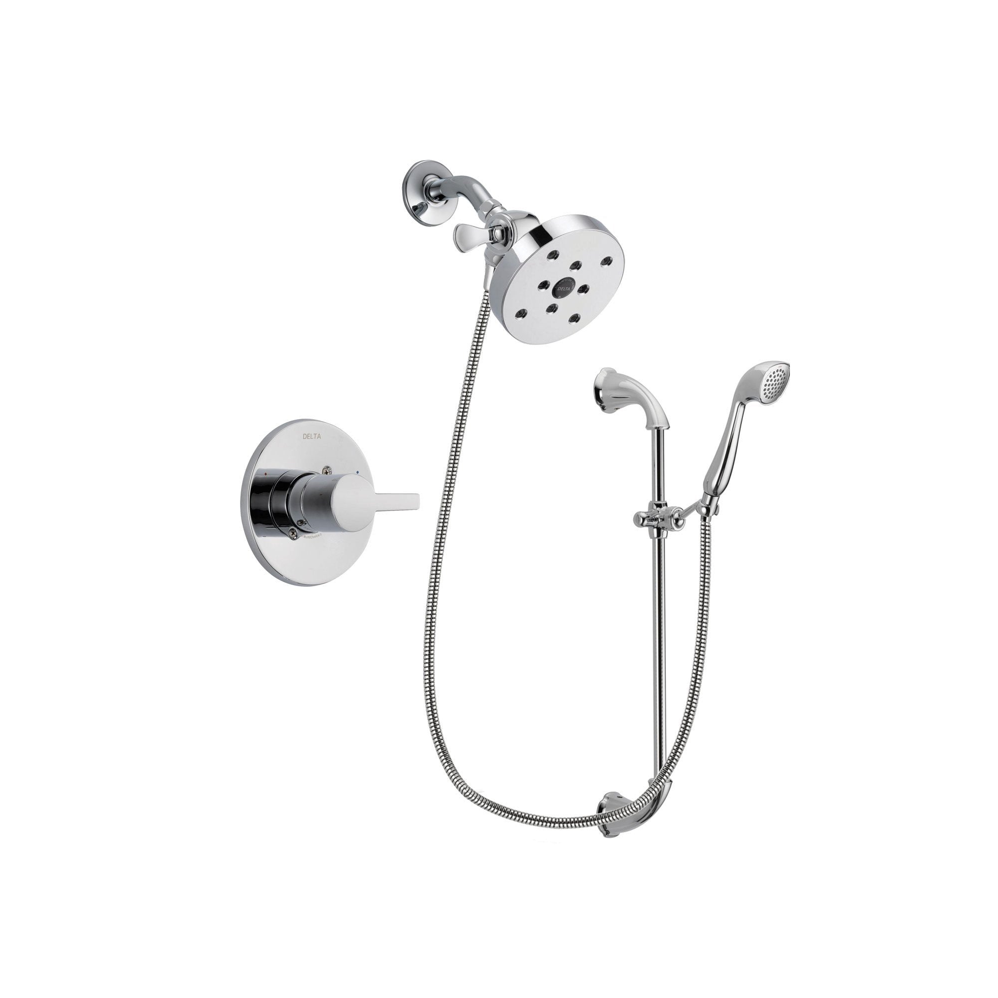 Delta Compel Chrome Shower Faucet System w/ Shower Head and Hand Shower DSP0950V