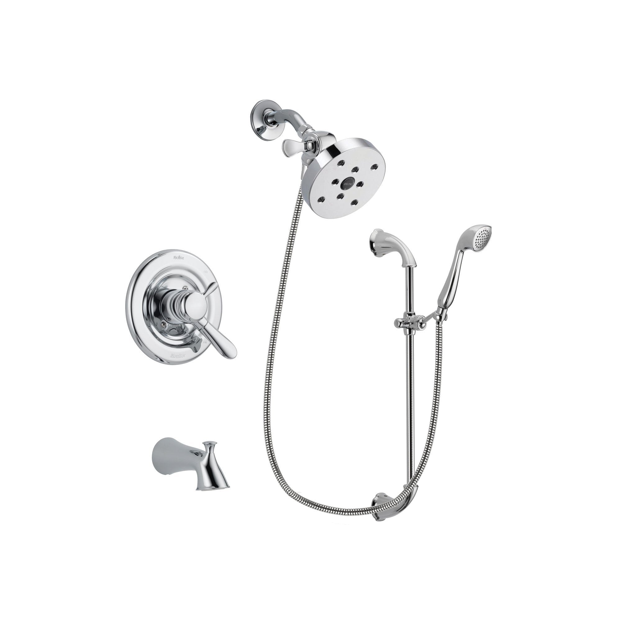 Delta Lahara Chrome Tub and Shower Faucet System with Hand Shower DSP0955V