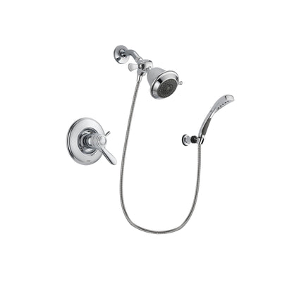 Delta Lahara Chrome Finish Thermostatic Shower Faucet System Package with Shower Head and Wall-Mount Bracket with Handheld Shower Spray Includes Rough-in Valve DSP0970V