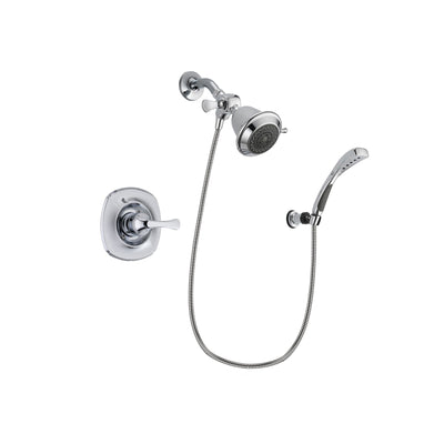 Delta Addison Chrome Finish Shower Faucet System Package with Shower Head and Wall-Mount Bracket with Handheld Shower Spray Includes Rough-in Valve DSP0986V