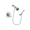 Delta Leland Chrome Finish Dual Control Shower Faucet System Package with Shower Head and Wall-Mount Bracket with Handheld Shower Spray Includes Rough-in Valve DSP0996V