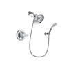 Delta Lahara Chrome Finish Shower Faucet System Package with Large Rain Showerhead and Wall-Mount Bracket with Handheld Shower Spray Includes Rough-in Valve DSP1048V