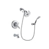 Delta Lahara Chrome Finish Thermostatic Tub and Shower Faucet System Package with 5-1/2 inch Shower Head and Wall-Mount Bracket with Handheld Shower Spray Includes Rough-in Valve and Tub Spout DSP1071V