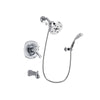 Delta Addison Chrome Finish Thermostatic Tub and Shower Faucet System Package with 5-1/2 inch Shower Head and Wall-Mount Bracket with Handheld Shower Spray Includes Rough-in Valve and Tub Spout DSP1077V