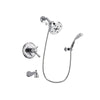 Delta Cassidy Chrome Finish Thermostatic Tub and Shower Faucet System Package with 5-1/2 inch Shower Head and Wall-Mount Bracket with Handheld Shower Spray Includes Rough-in Valve and Tub Spout DSP1079V