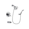 Delta Compel Chrome Finish Dual Control Tub and Shower Faucet System Package with 5-1/2 inch Shower Head and Wall-Mount Bracket with Handheld Shower Spray Includes Rough-in Valve and Tub Spout DSP1095V