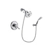 Delta Cassidy Chrome Finish Dual Control Shower Faucet System Package with 5-1/2 inch Shower Head and Wall-Mount Bracket with Handheld Shower Spray Includes Rough-in Valve DSP1104V