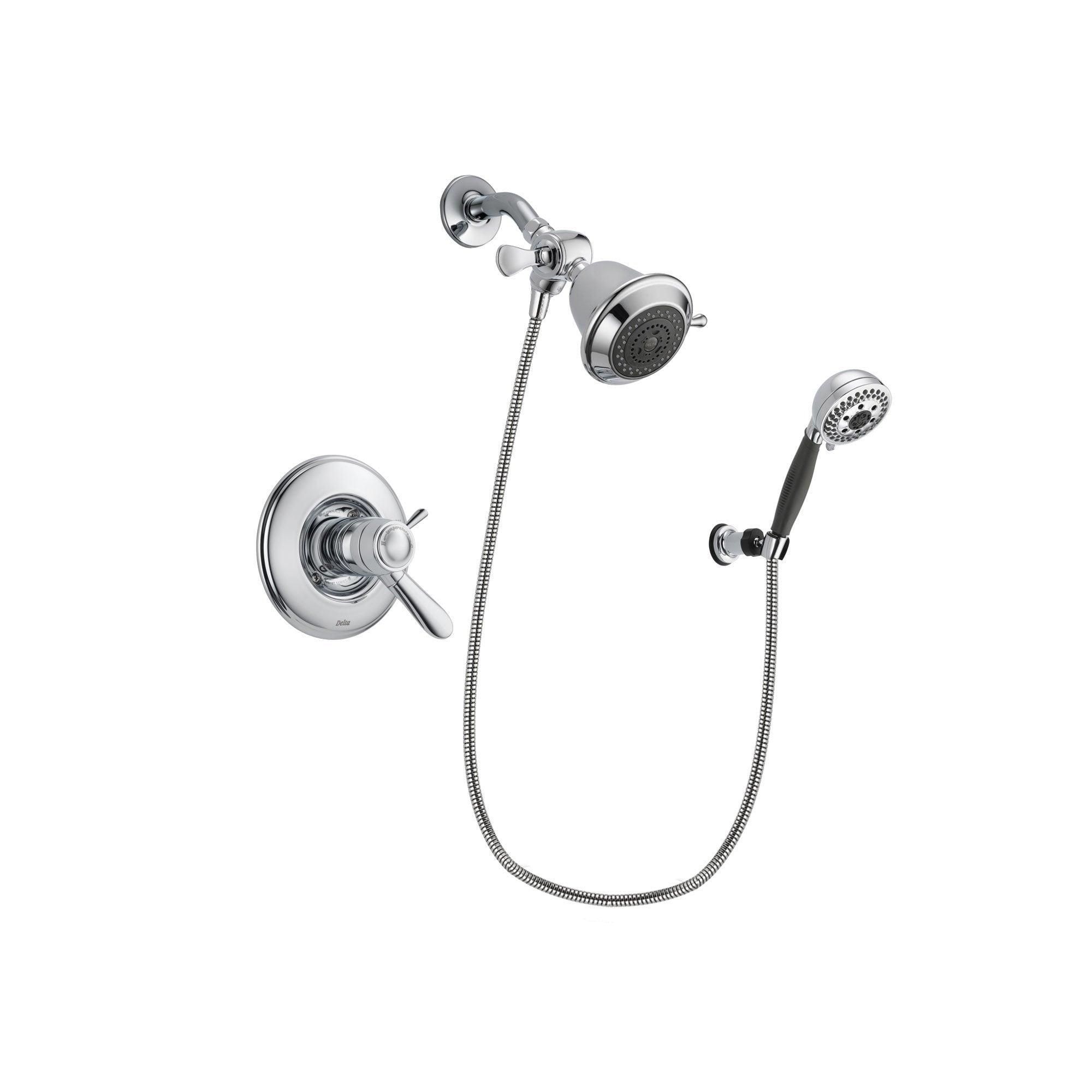 Delta Lahara Chrome Shower Faucet System w/ Shower Head and Hand Shower DSP1106V