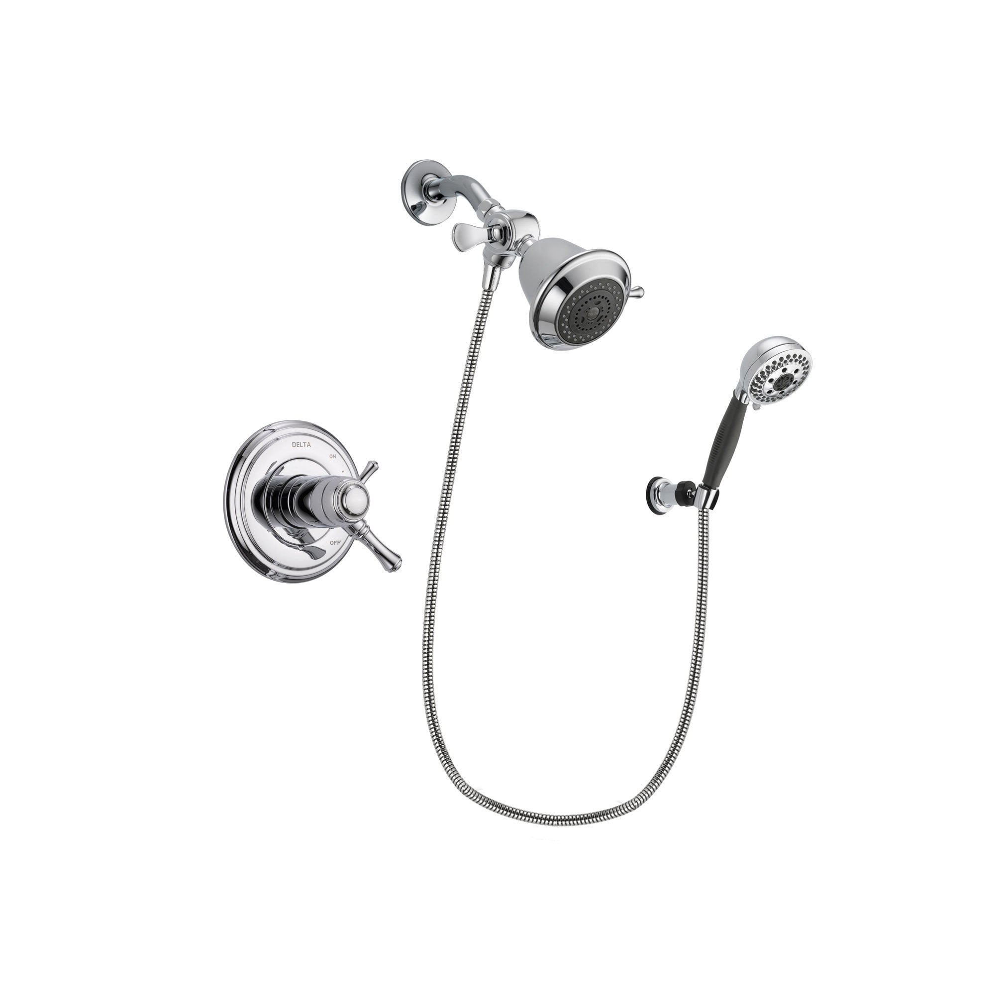 Delta Cassidy Chrome Shower Faucet System w/ Showerhead and Hand Shower DSP1114V
