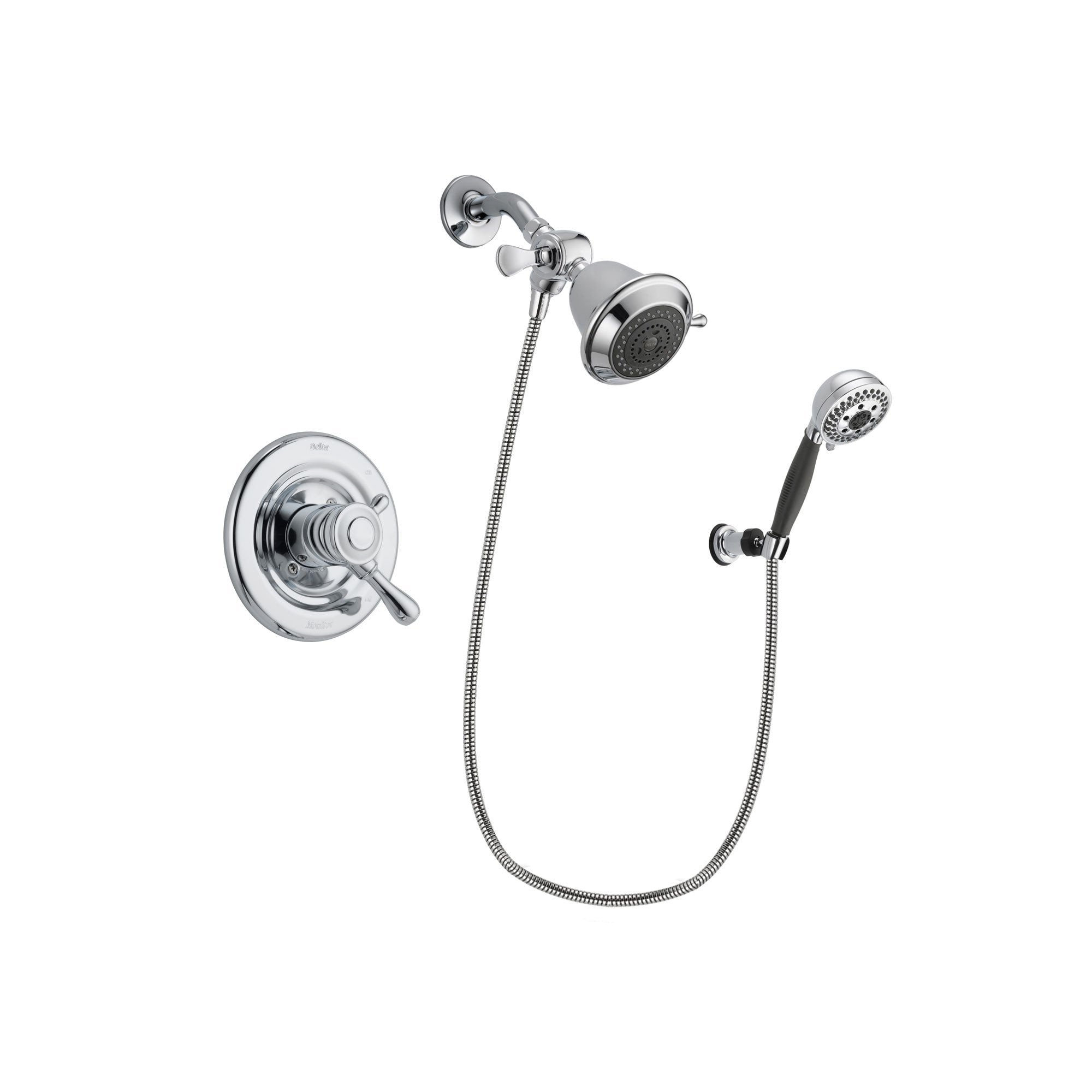 Delta Leland Chrome Shower Faucet System w/ Shower Head and Hand Shower DSP1132V