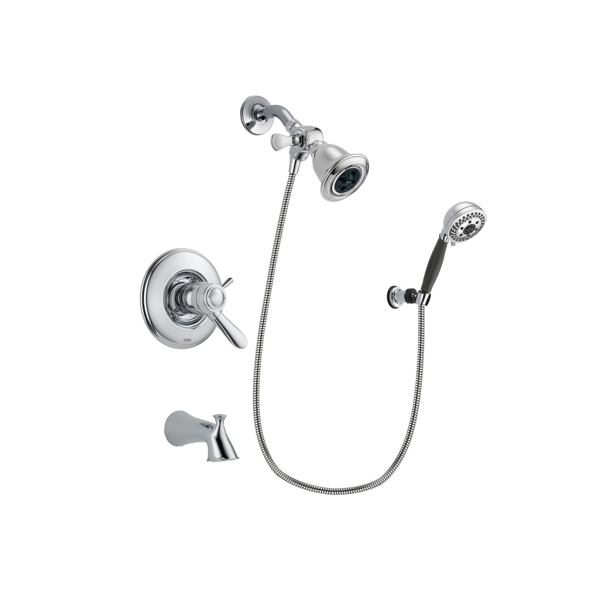 Delta Lahara Chrome Tub and Shower Faucet System with Hand Shower DSP1139V