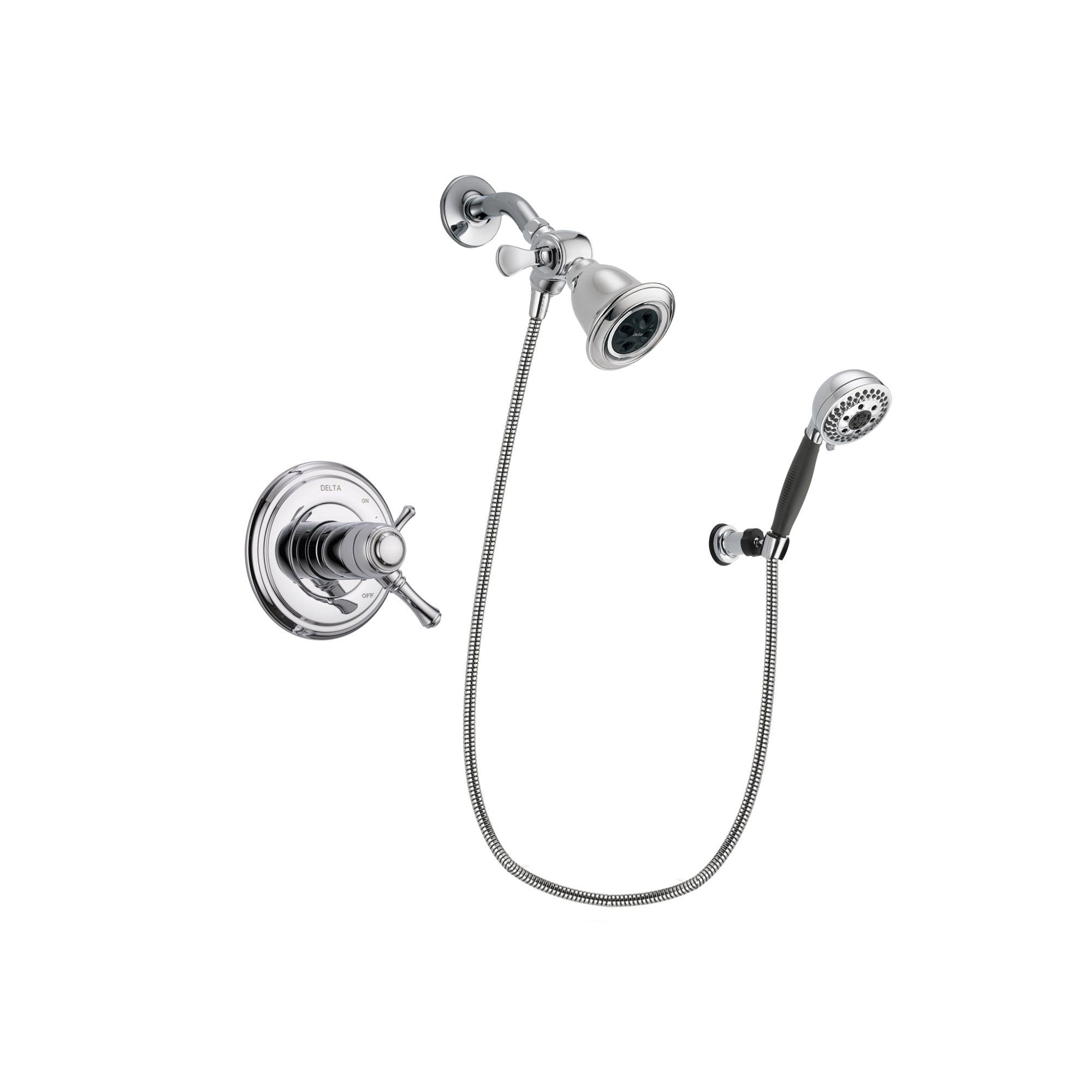 Delta Cassidy Chrome Shower Faucet System w/ Showerhead and Hand Shower DSP1148V