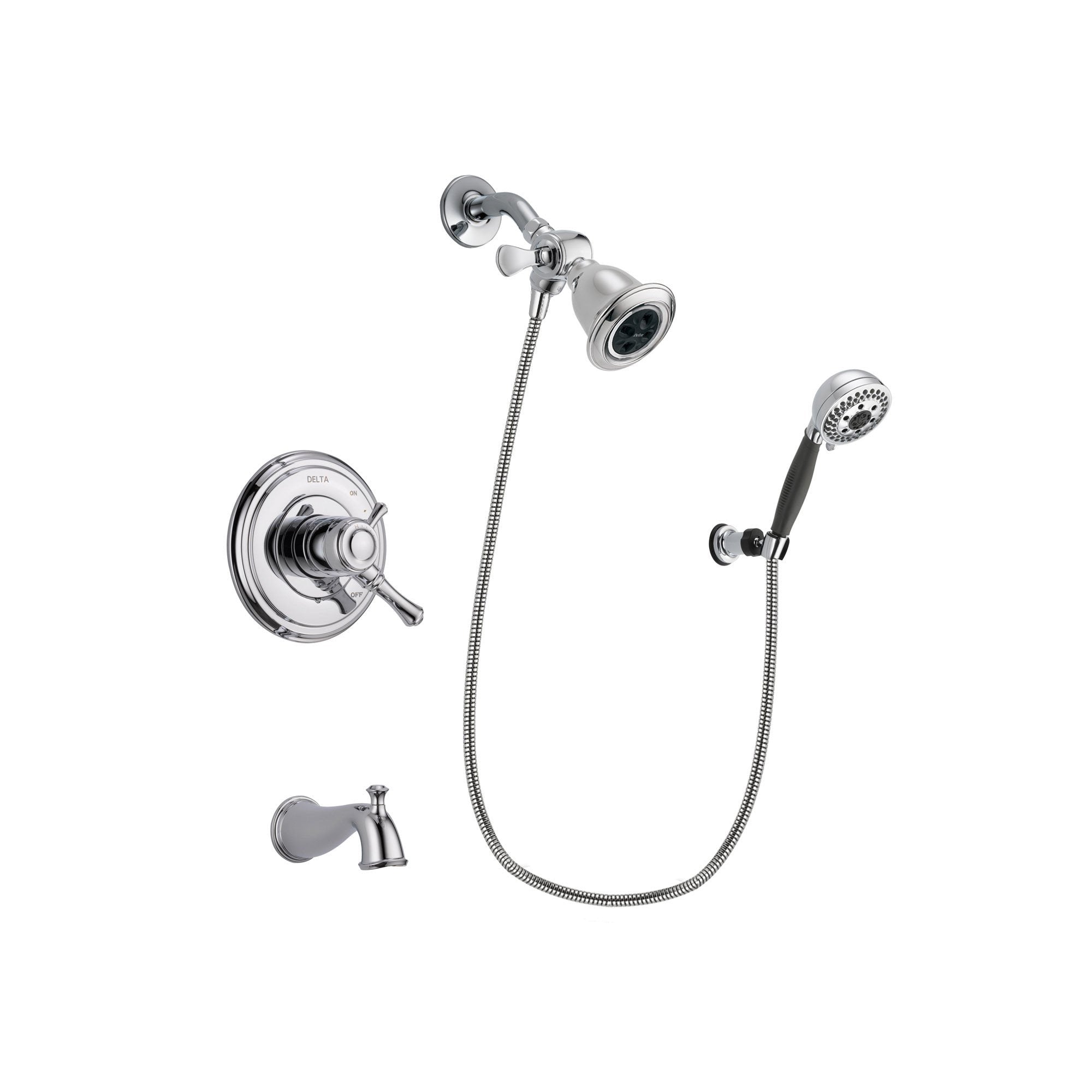 Delta Cassidy Chrome Tub and Shower Faucet System with Hand Shower DSP1171V