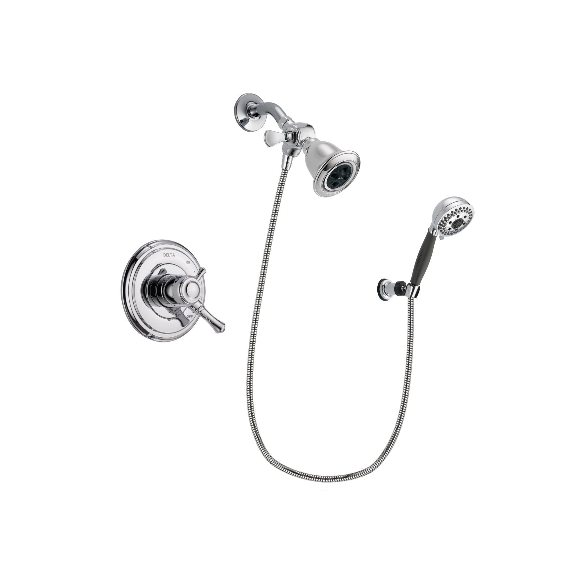 Delta Cassidy Chrome Shower Faucet System w/ Showerhead and Hand Shower DSP1172V