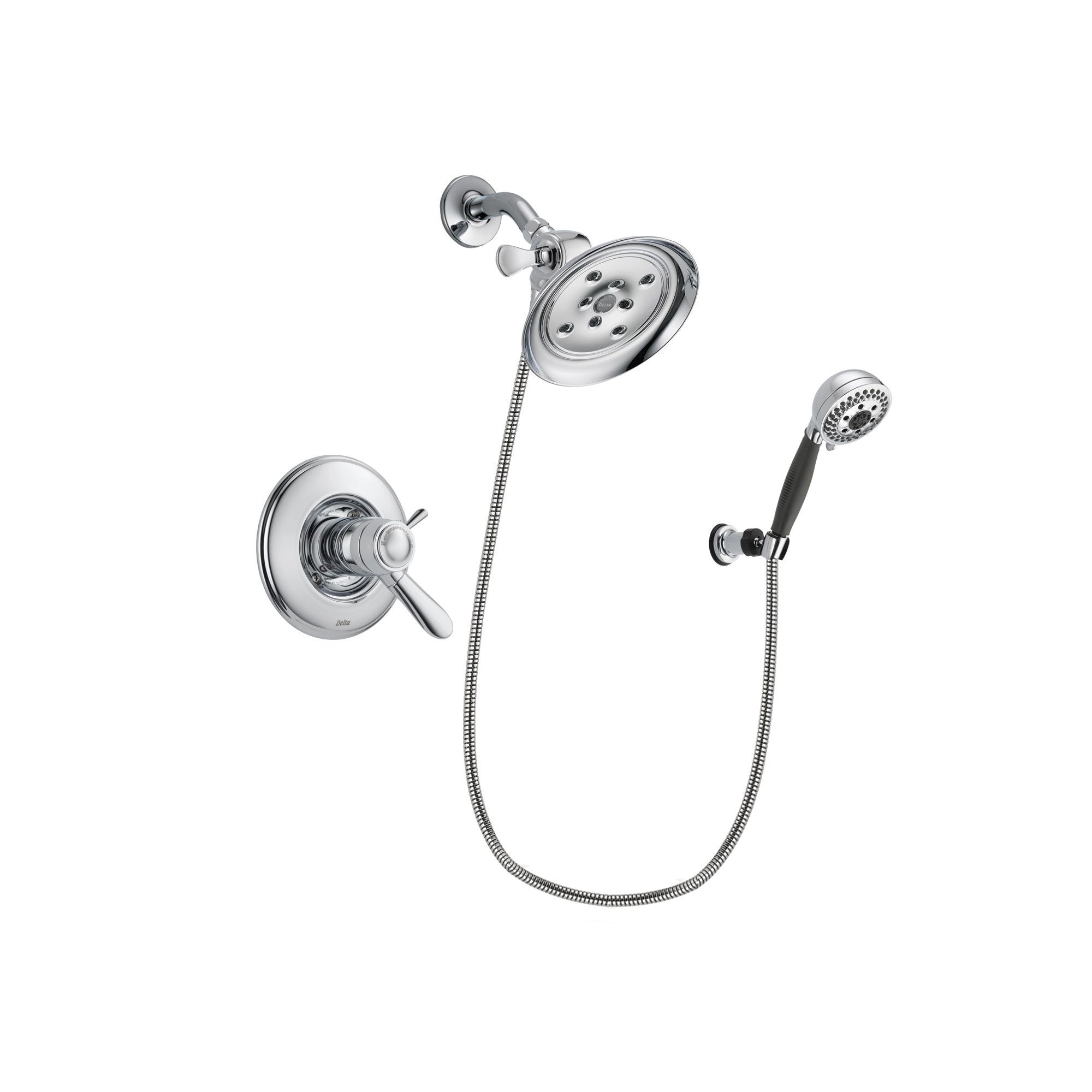 Delta Lahara Chrome Shower Faucet System w/ Shower Head and Hand Shower DSP1174V