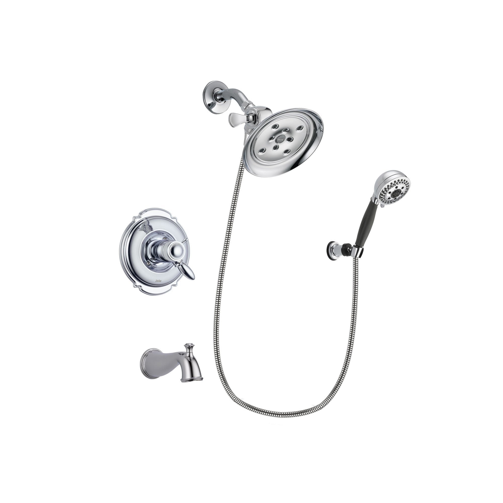Delta Victorian Chrome Tub and Shower Faucet System with Hand Shower DSP1175V