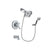 Delta Leland Chrome Finish Thermostatic Tub and Shower Faucet System Package with Large Rain Showerhead and 5-Spray Modern Handheld Shower with Wall Bracket and Hose Includes Rough-in Valve and Tub Spout DSP1177V