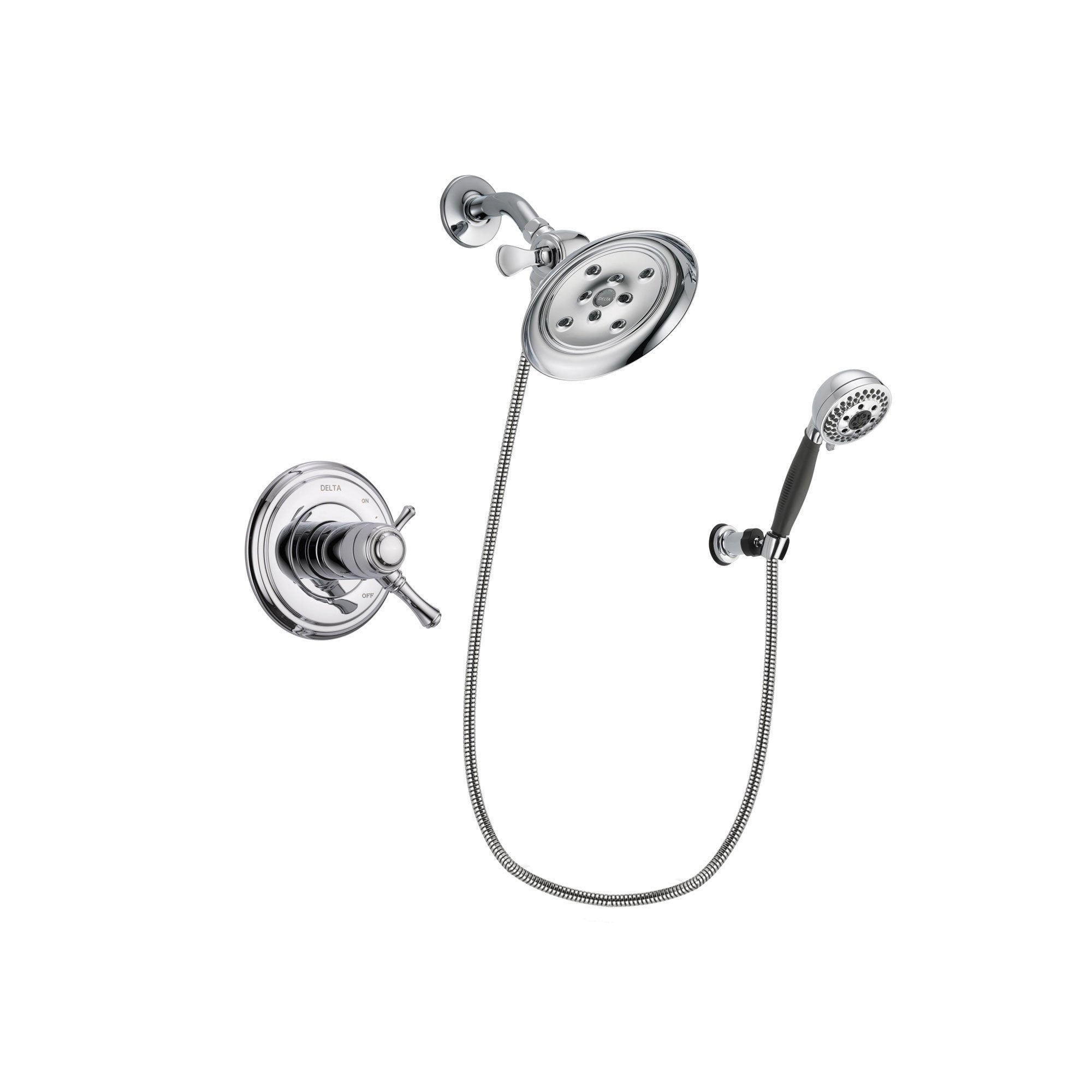 Delta Cassidy Chrome Shower Faucet System w/ Showerhead and Hand Shower DSP1182V