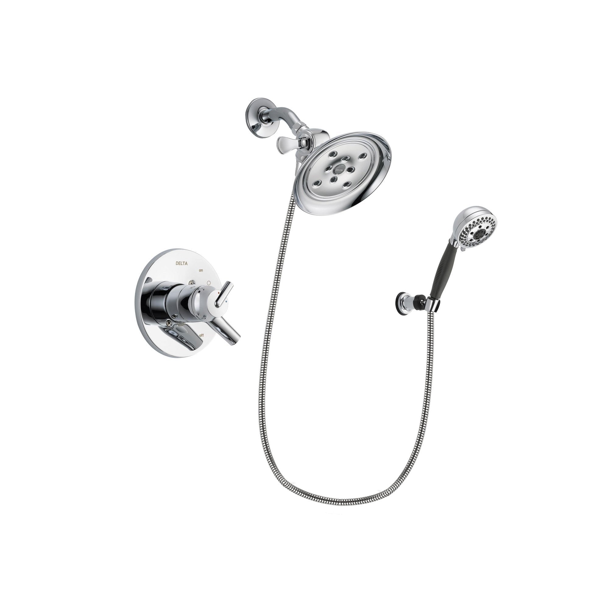 Delta Trinsic Chrome Shower Faucet System w/ Showerhead and Hand Shower DSP1196V