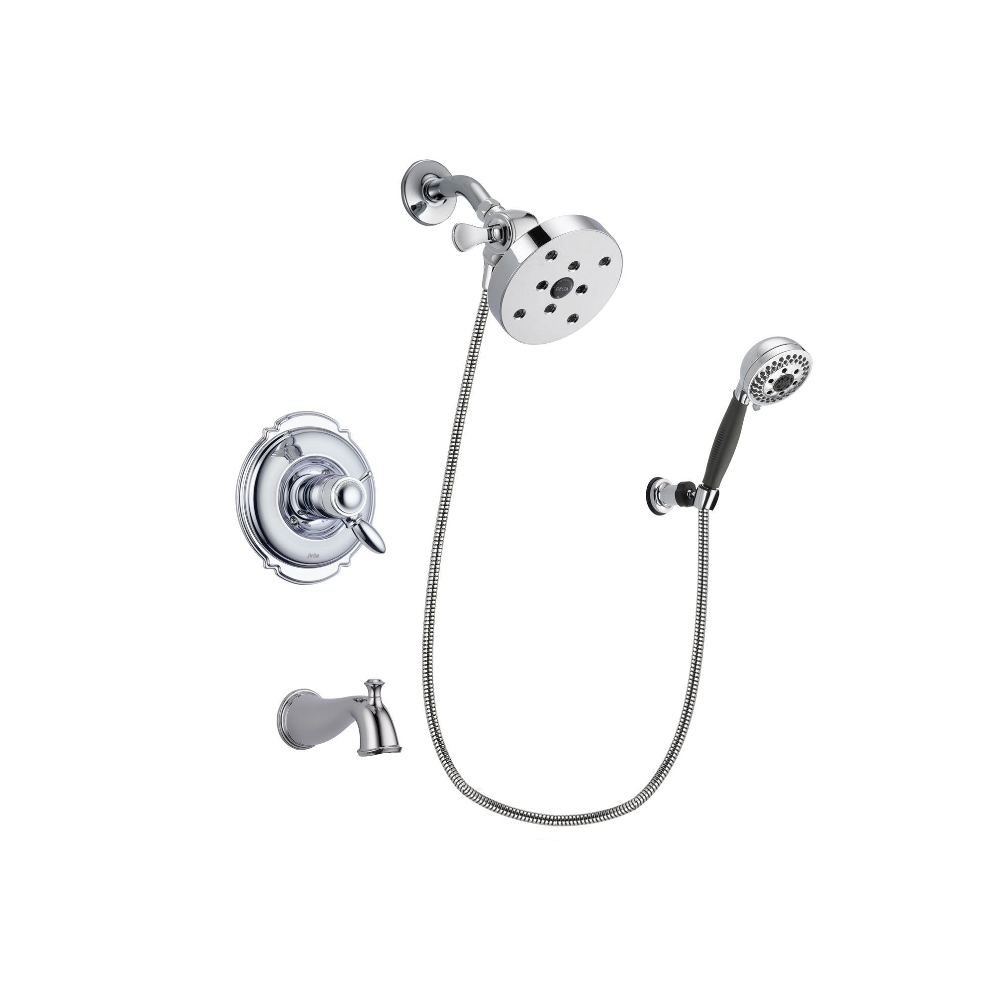 Delta Victorian Chrome Tub and Shower Faucet System with Hand Shower DSP1209V