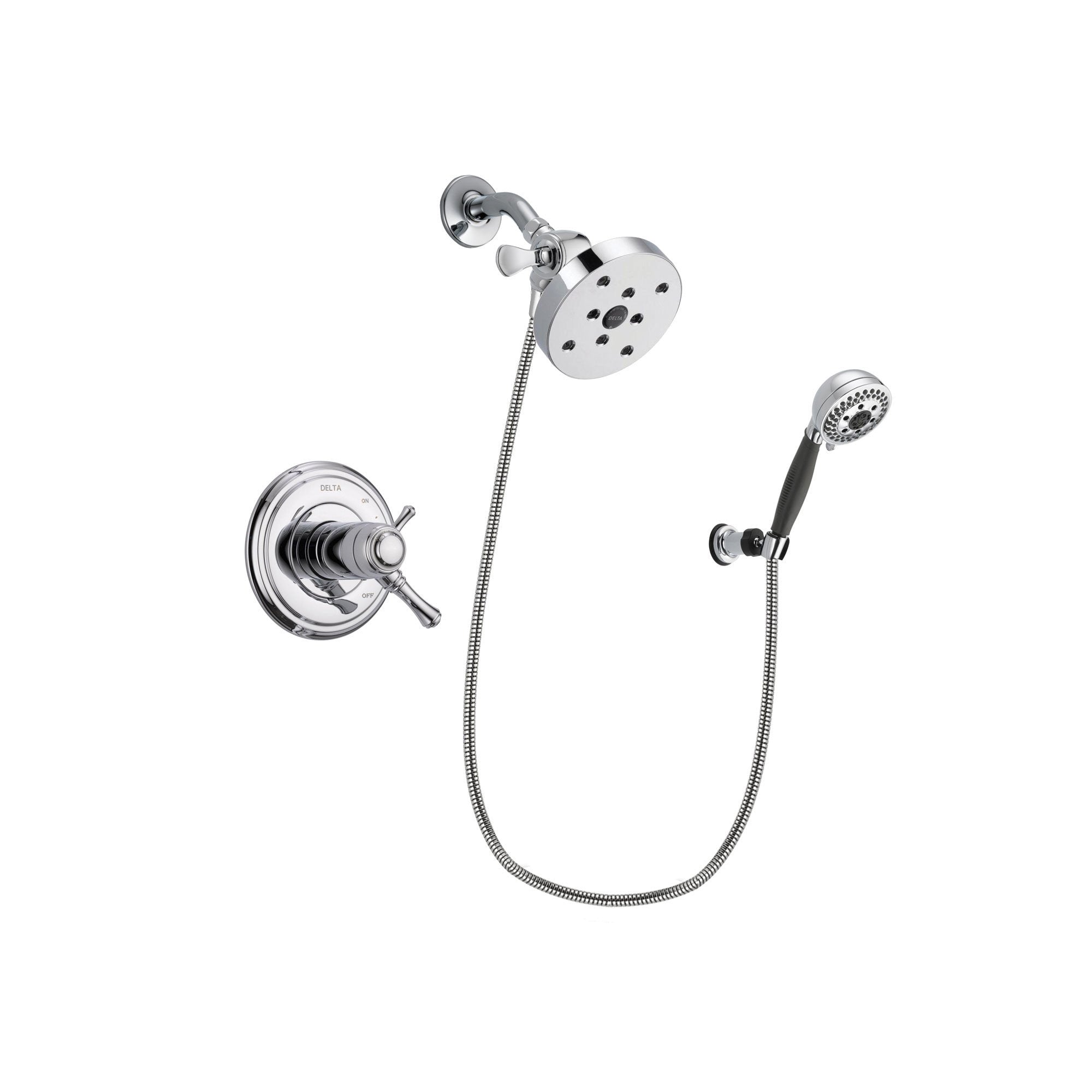 Delta Cassidy Chrome Shower Faucet System w/ Showerhead and Hand Shower DSP1216V