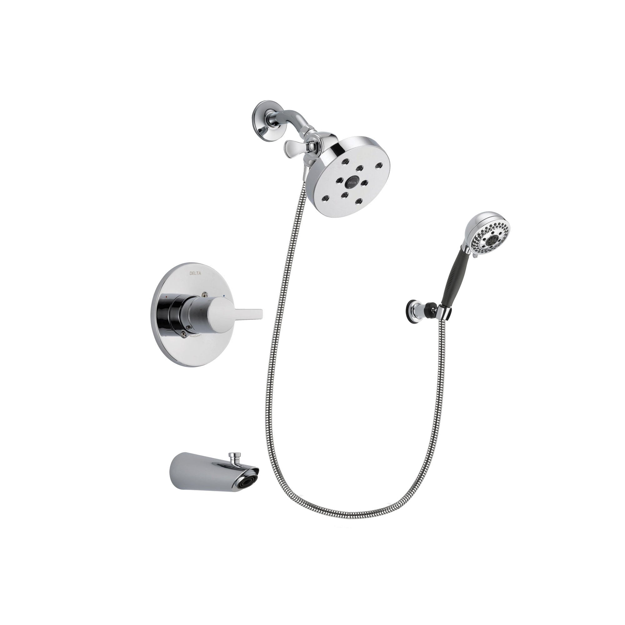 Delta Compel Chrome Tub and Shower Faucet System with Hand Shower DSP1221V