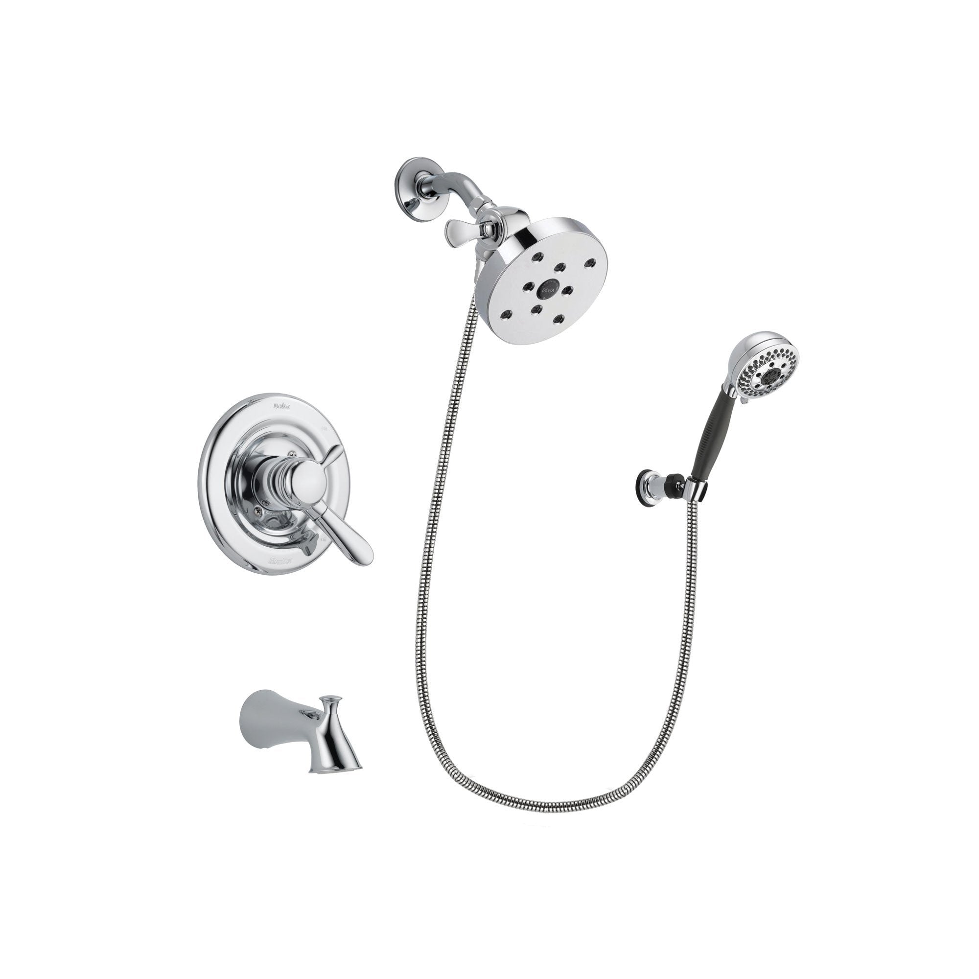 Delta Lahara Chrome Tub and Shower Faucet System with Hand Shower DSP1227V