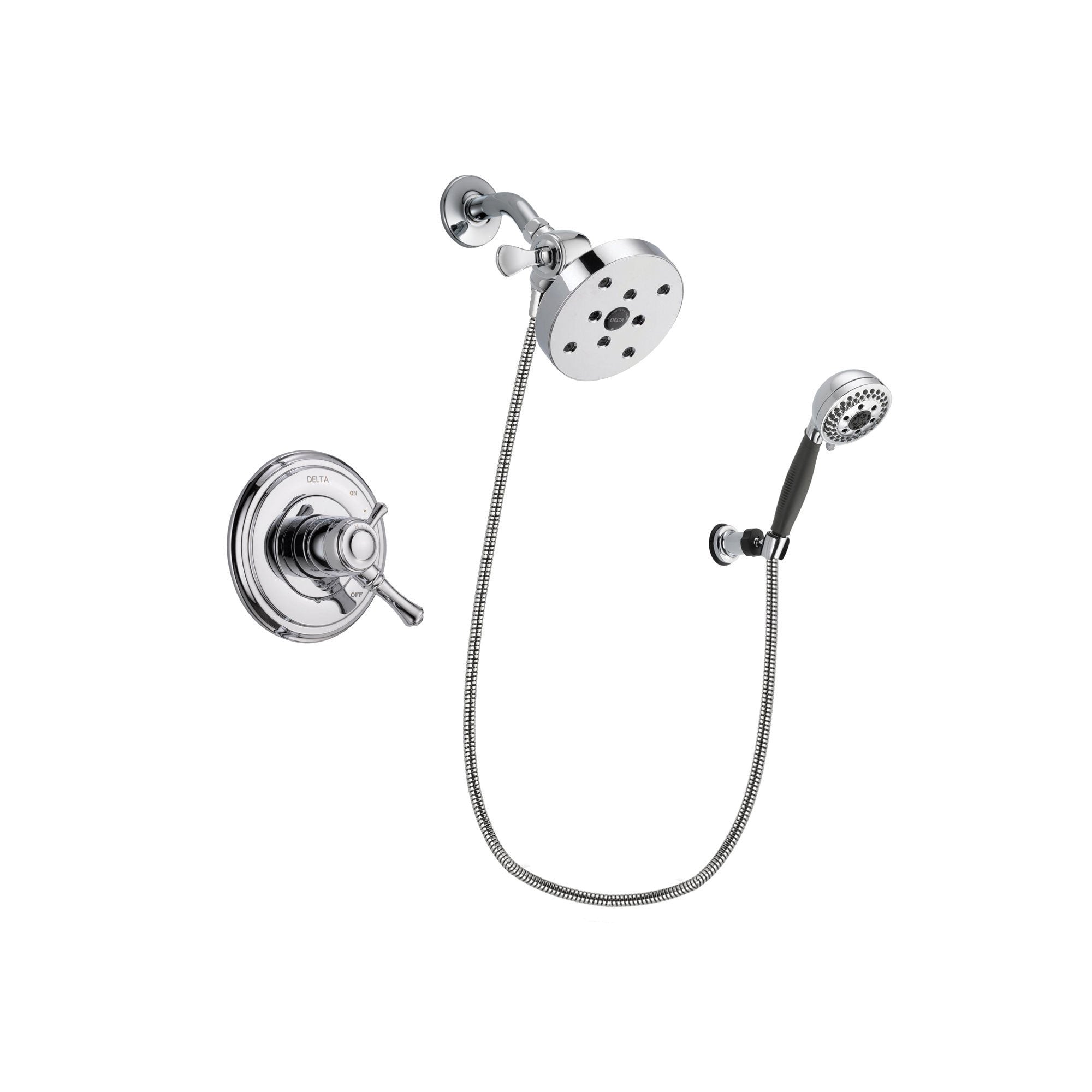 Delta Cassidy Chrome Shower Faucet System w/ Showerhead and Hand Shower DSP1240V