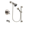Delta Trinsic Stainless Steel Finish Dual Control Tub and Shower Faucet System Package with Shower Head and 5-Spray Personal Handshower with Slide Bar Includes Rough-in Valve and Tub Spout DSP1263V