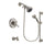 Delta Cassidy Stainless Steel Finish Dual Control Tub and Shower Faucet System Package with Shower Head and 5-Spray Personal Handshower with Slide Bar Includes Rough-in Valve and Tub Spout DSP1273V