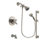 Delta Trinsic Stainless Steel Finish Dual Control Tub and Shower Faucet System Package with Water Efficient Showerhead and 5-Spray Personal Handshower with Slide Bar Includes Rough-in Valve and Tub Spout DSP1297V