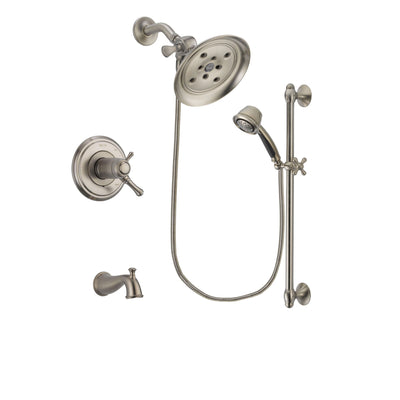 Delta Cassidy Stainless Steel Finish Tub and Shower System w/Hand Spray DSP1317V