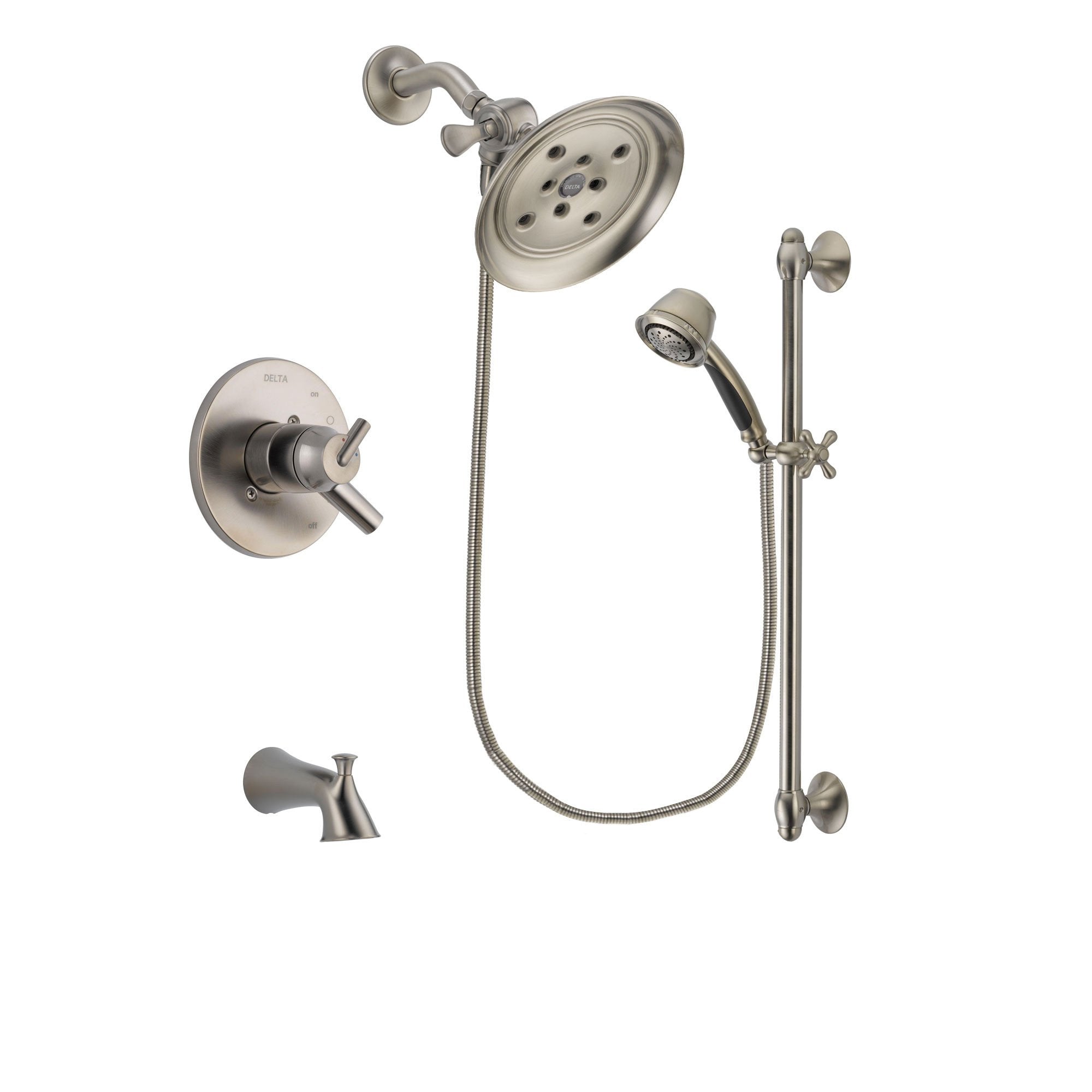 Delta Trinsic Stainless Steel Finish Tub and Shower System w/Hand Spray DSP1331V