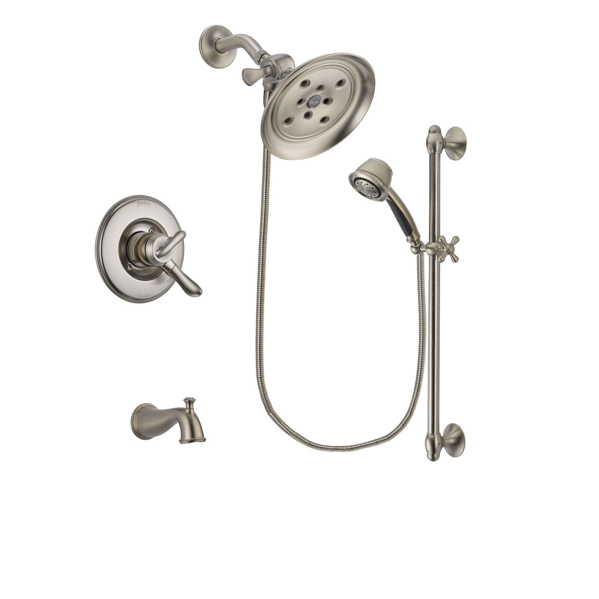 Delta Linden Stainless Steel Finish Tub and Shower System w/Hand Shower DSP1339V