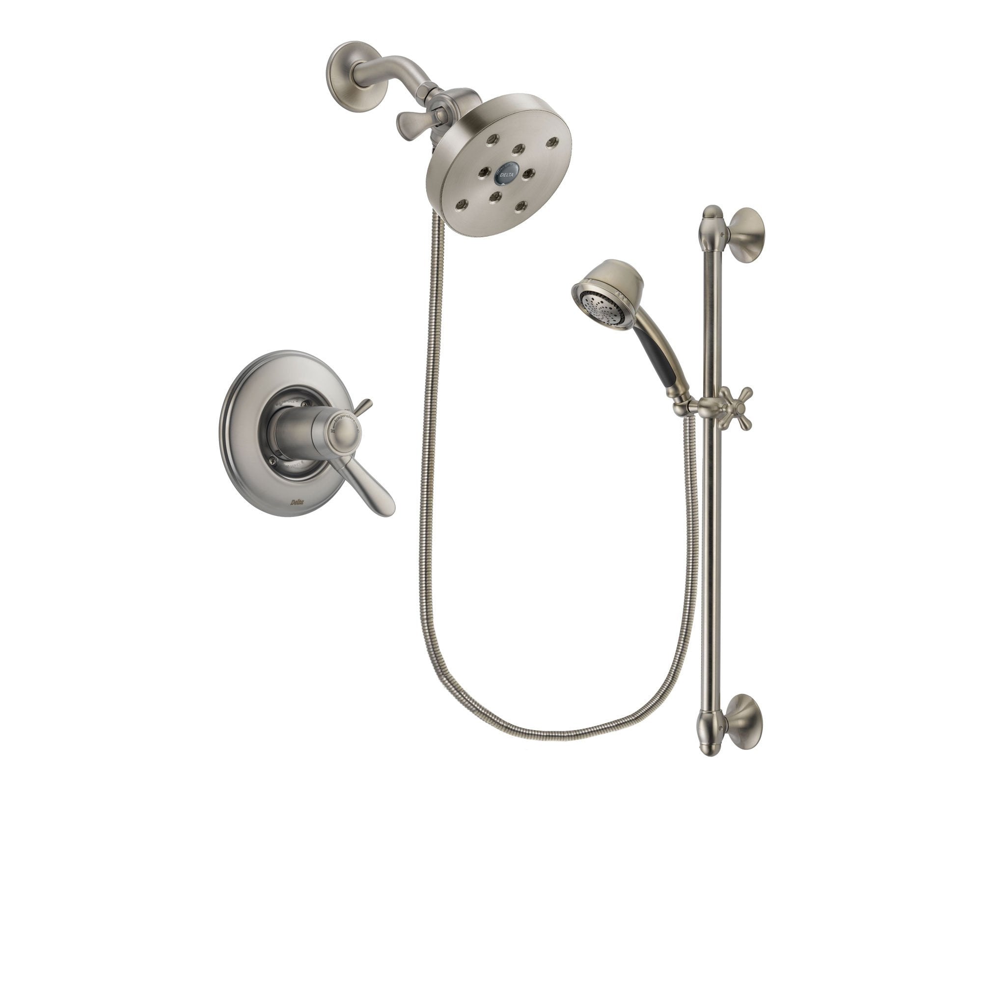 Delta Lahara Stainless Steel Finish Shower Faucet System w/ Hand Spray DSP1344V