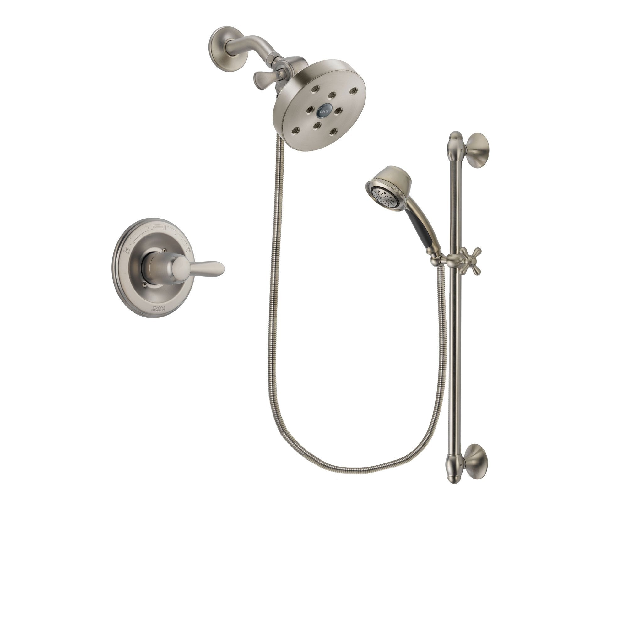 Delta Lahara Stainless Steel Finish Shower Faucet System w/ Hand Spray DSP1354V