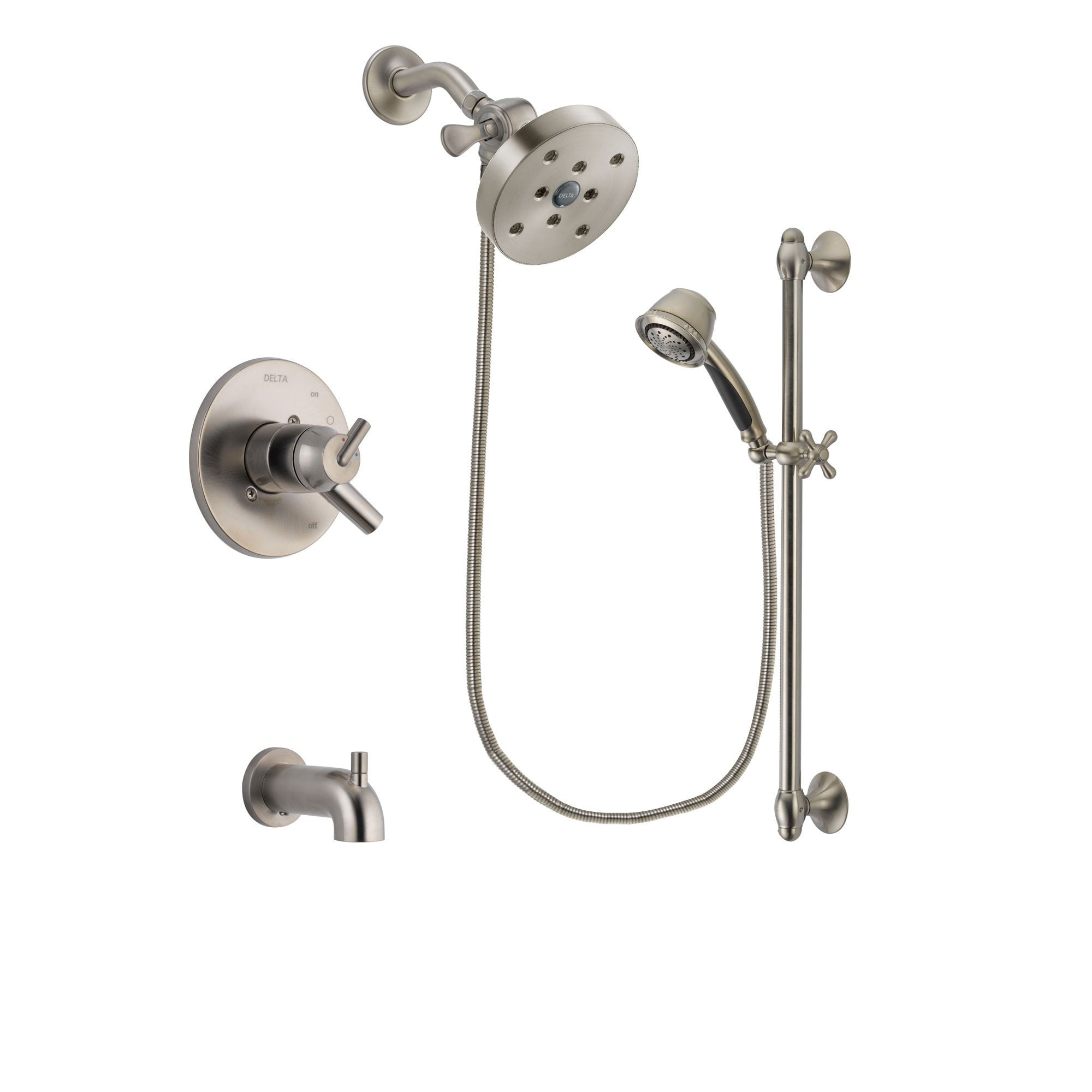 Delta Trinsic Stainless Steel Finish Tub and Shower System w/Hand Spray DSP1365V