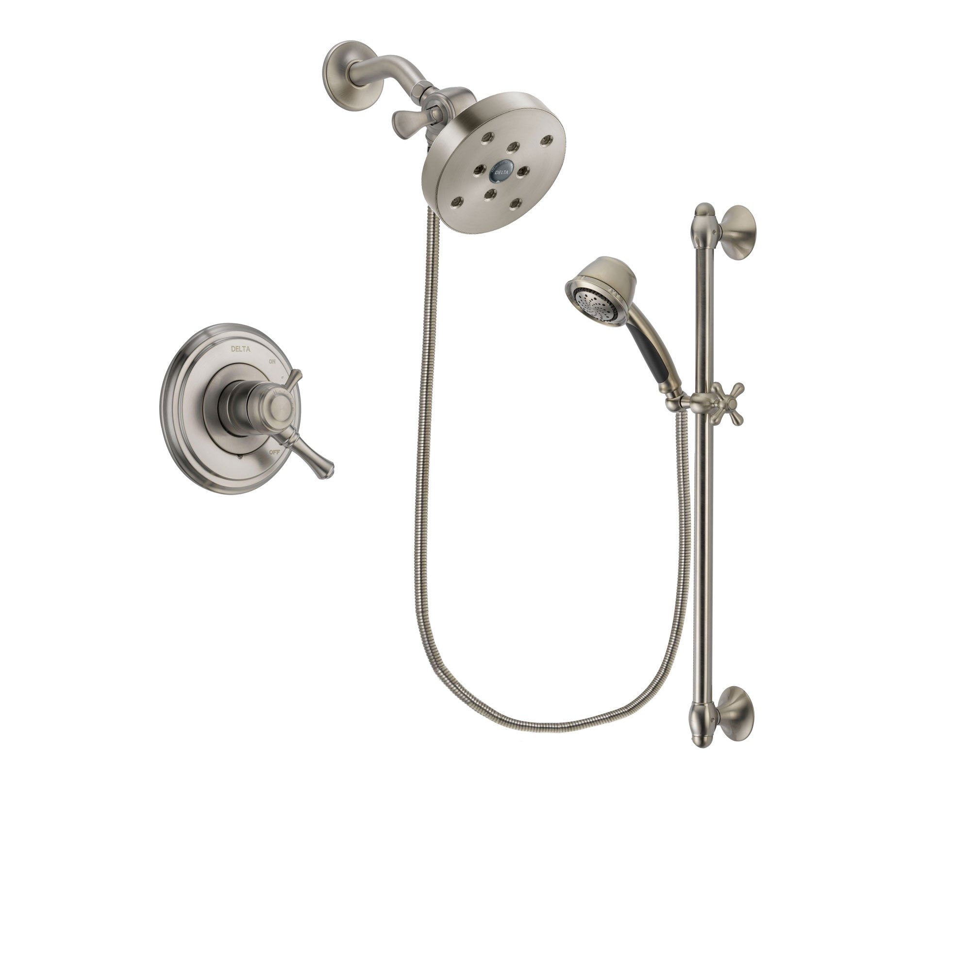 Delta Cassidy Stainless Steel Finish Shower Faucet System w/Hand Shower DSP1376V