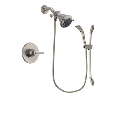 Delta Trinsic Stainless Steel Finish Shower Faucet System Package with Shower Head and Handshower with Slide Bar Includes Rough-in Valve DSP1390V